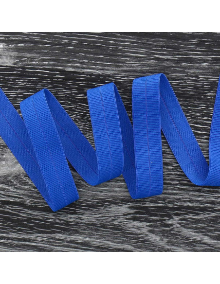 Vorgefaltetes elastisches Schrägband, 20 mm breit - Kobaltblau