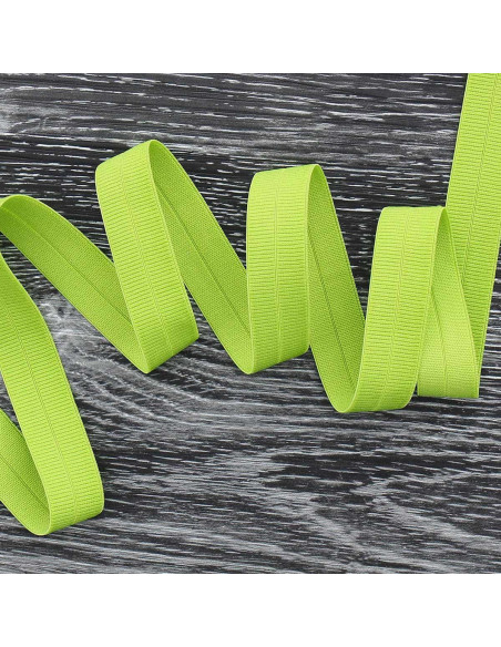 Vorgefaltetes elastisches Schrägband 20 mm breit - Limette