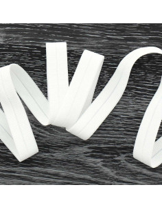 Vorgefaltetes elastisches Schrägband 20 mm breit - Ecru