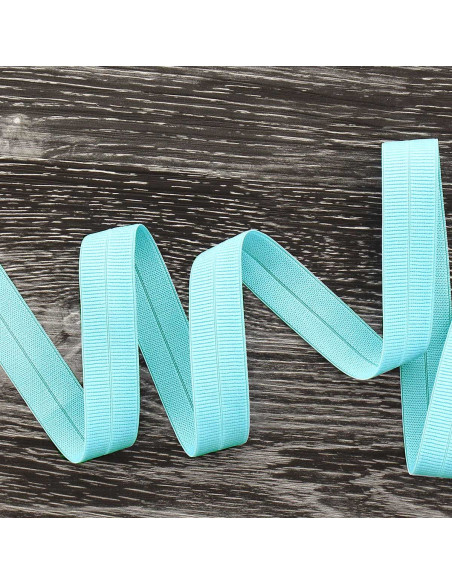 Vorgefaltetes elastisches Schrägband 20 mm breit - Babyblau