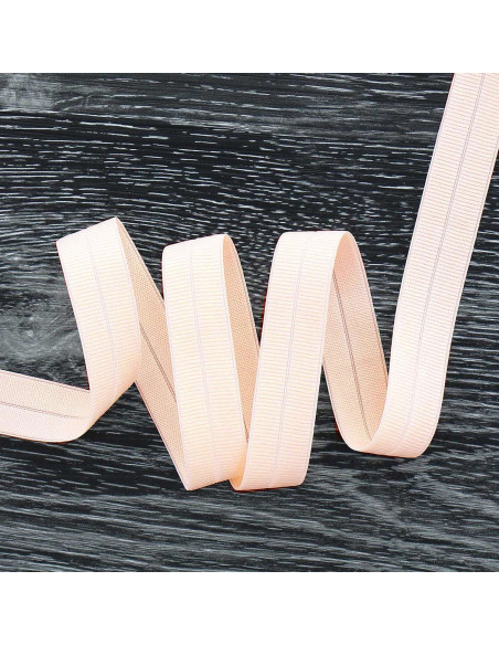 Vorgefaltetes elastisches Schrägband 20 mm breit - Hellrosa