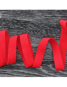 Vorgefaltetes elastisches Schrägband 20 mm breit - Rot