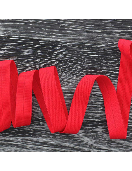 Vorgefaltetes elastisches Schrägband 20 mm breit - Rot
