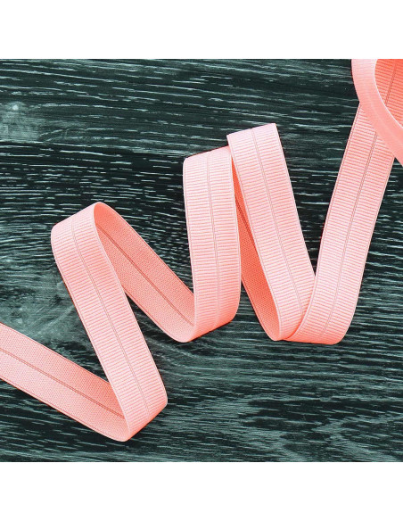 Vorgefaltetes elastisches Schrägband 20 mm breit - Babyrosa