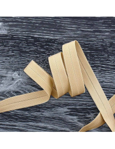 Vorgefaltetes elastisches Schrägband matt 20 mm breit - Sand