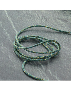 Lurex-Kordel Saxo 2 mm - Salbeigrün und Gold
