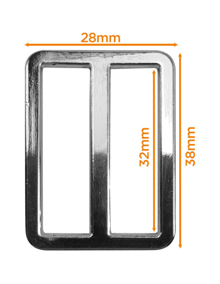 Premium-Metallschlaufe - Silber 32 mm