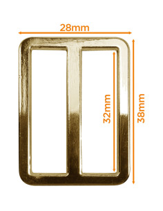 Premium-Metallschließe - Gelbgold 32 mm 2