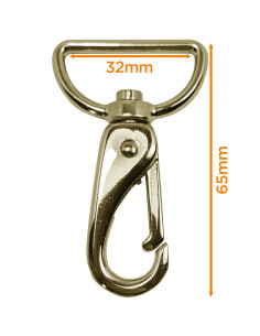 Premium-Metallkarabiner - Gelbgold 65 x 32 mm 2