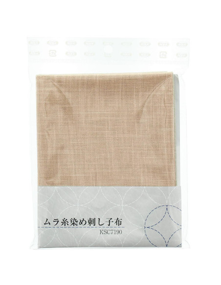 Sashiko-Stoffstück 50 cm x 55 cm - Natur
