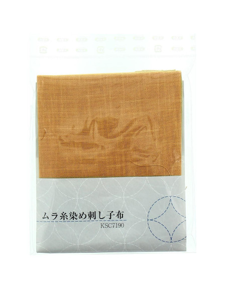 Sashiko-Stoffstück 50 cm x 55 cm - Senfgelb