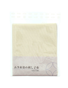 Sashiko-Stoffstück 50 cm x 55 cm - Ecru 2
