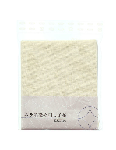 Sashiko-Stoffstück 50 cm x 55 cm - Ecru
