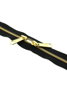 Metallischer Rücken-an-Rücken-Verschluss für Taschen 40 cm - Schwarz und Gold