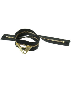 Metallischer Rücken-an-Rücken-Verschluss für Taschen 40 cm - Schwarz und Gold 2