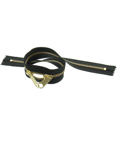 Metallischer Rücken-an-Rücken-Verschluss für Taschen 40 cm - Schwarz und Gold