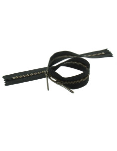 Metallreißverschluss für Taschen 40 cm - Schwarz und Bronze 2