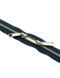 Metallreißverschluss für Taschen 40 cm - Marineblau und Silber