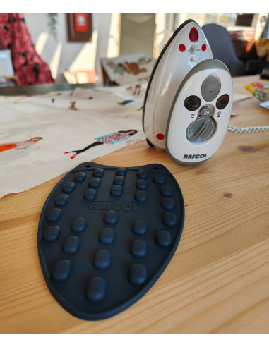 Mini-Silikon-Bügeleisenablage Rascol - Blau-Grau