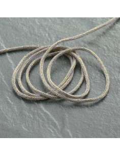 Lurex-Kordel Saxo 2 mm - Beige und Gold