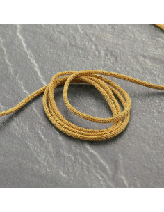 Lurex-Kordel Saxo 2 mm - Ocker und Gold