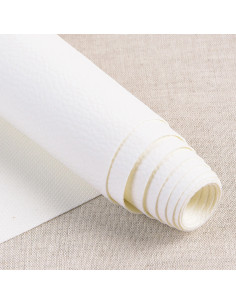 Karla-ähnlicher Stoffabschnitt 140 cm x 50 cm - Weiß