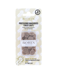 Magische Druckknöpfe ohne Zange 13 mm - Beige