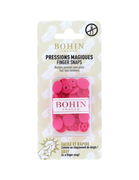 Magische Druckknöpfe ohne Zange 13 mm - Fuchsia