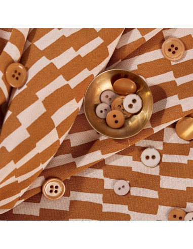 Viscosestoff Domino Ocker - Atelier Brunette