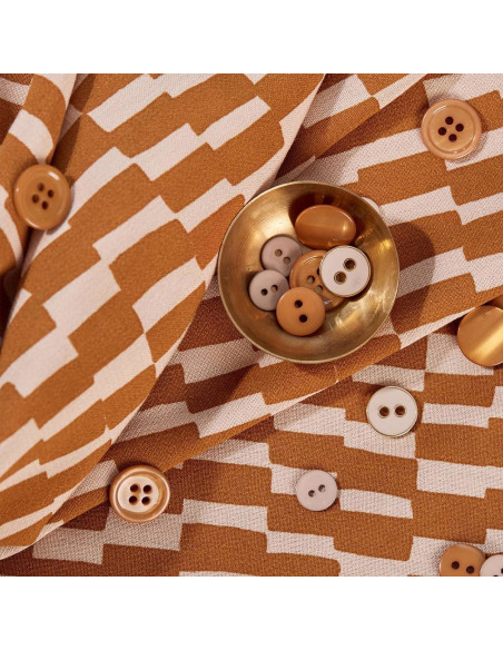 Viscosestoff Domino Ocker - Atelier Brunette