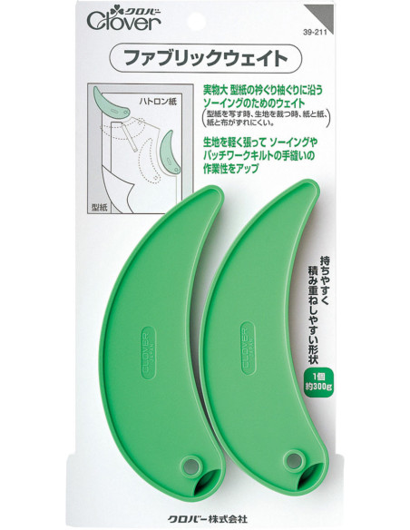 Set aus 2 Bohnenform-Gewichten für das Nähen Clover