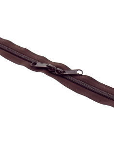 Rückseitiger Nylon-Reißverschluss für Taschen 60 cm - Dunkelbraun