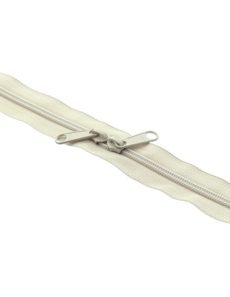 Nylon-Rücken-an-Rücken-Verschluss für Taschen 60 cm - Beige