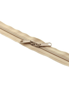 Rücken-an-Rücken-Nylonverschluss für Taschen 60 cm - Dunkelbeige