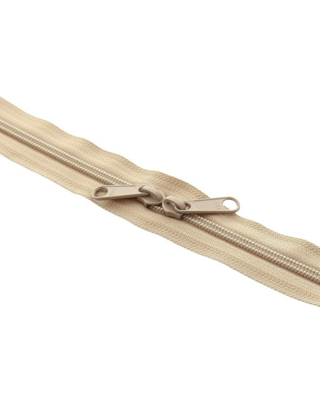 Rücken-an-Rücken-Nylonverschluss für Taschen 60 cm - Dunkelbeige