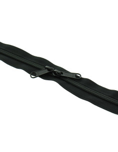 Nylon-Rücken-an-Rücken-Verschluss für Taschen 60 cm - Schwarz