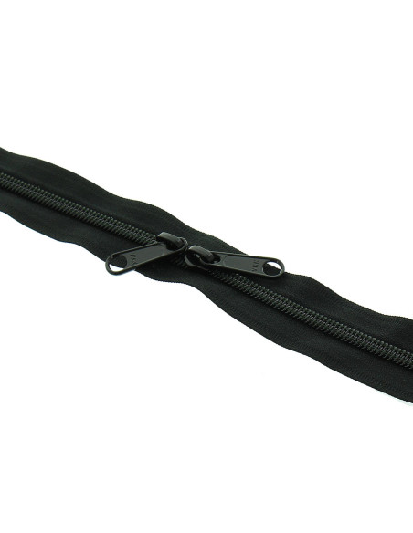 Nylon-Rücken-an-Rücken-Verschluss für Taschen 60 cm - Schwarz
