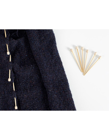 10 Stricknadeln aus Bambus