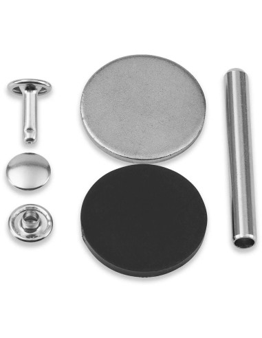 Satz von 12 hohlen Nieten 6-9 mm silber VARIO Creative Tool