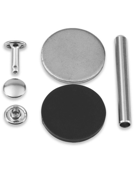 Satz von 12 hohlen Nieten 6-9 mm silber VARIO Creative Tool