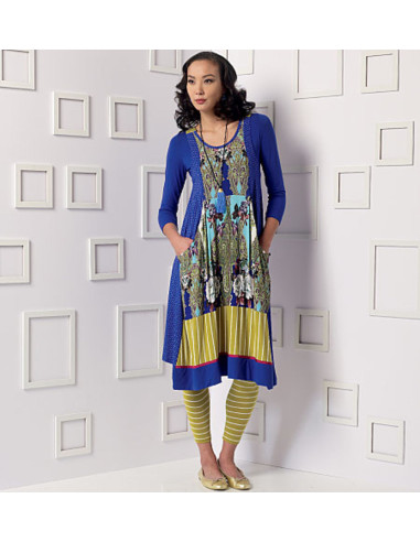 Oberteil, Kleid und Strumpfhosenmuster - Vogue 9108