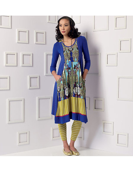 Oberteil, Kleid und Strumpfhosenmuster - Vogue 9108