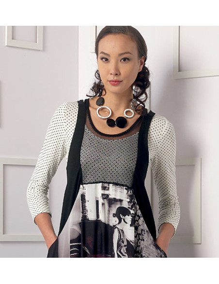 Oberteil, Kleid und Strumpfhosenmuster - Vogue 9108
