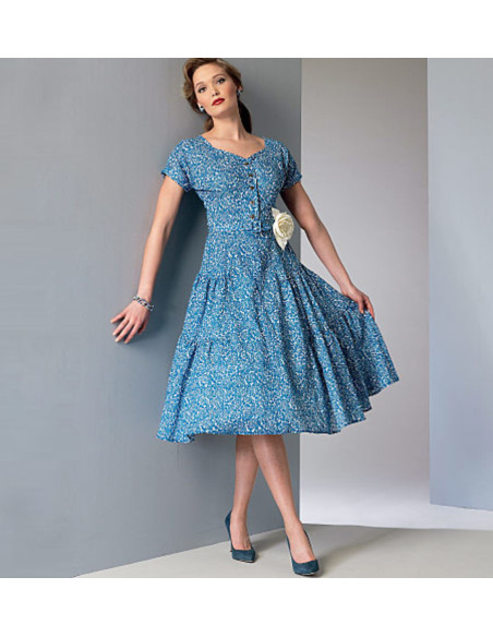 Kleid- und Gürtelmuster - Vogue 9106