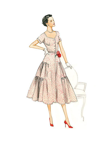 Kleid- und Gürtelmuster - Vogue 9106