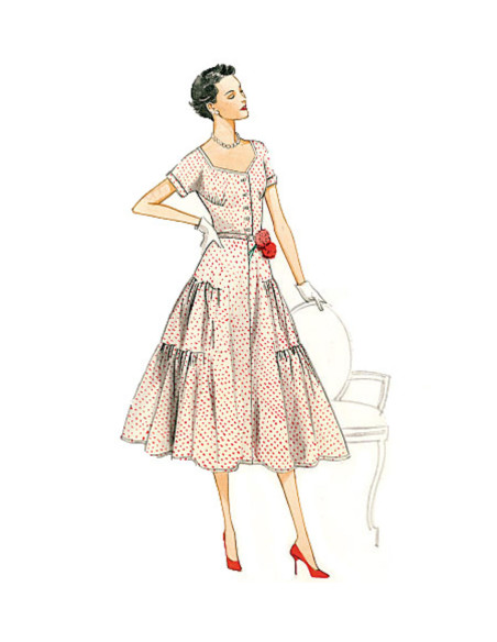 Kleid- und Gürtelmuster - Vogue 9106