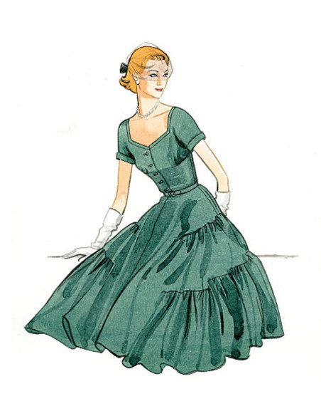Kleid- und Gürtelmuster - Vogue 9106