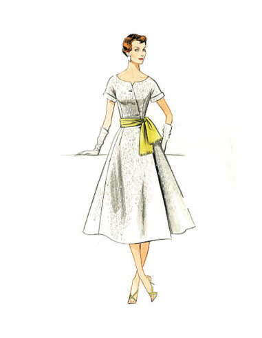 Kleid- und Gürtelmuster - Vogue 9105