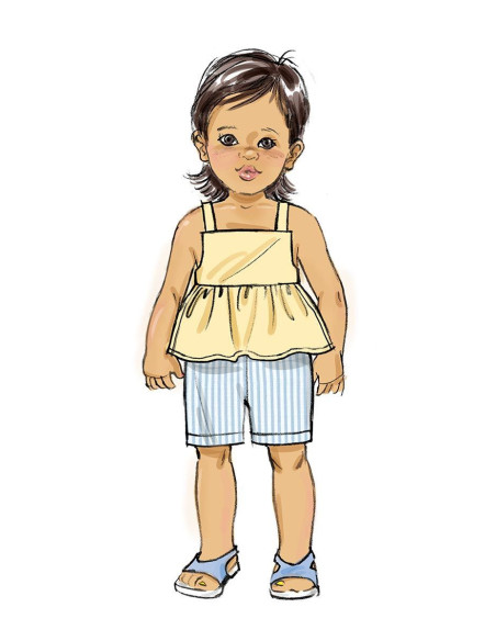Latzhosen- und Kleider-Schnittmuster - Butterick 6936