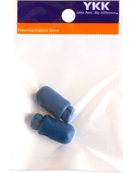Set aus 2 Kordelstoppern YKK - Petrolblau